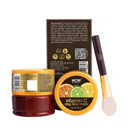 WOW SKIN SCIENCE Unisex Set of Ubtan Face wash & Vitamin C Clay Mask -300 ml image 3