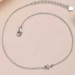 Ornate Jewels 925 Silver American Diamond Flower Design Anklet for Women & Girls-image-73
