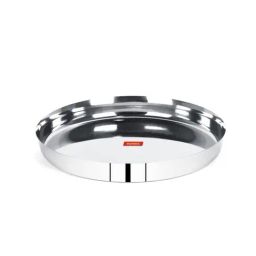 Sumeet Silver Stainless Steel Serving Plate-34