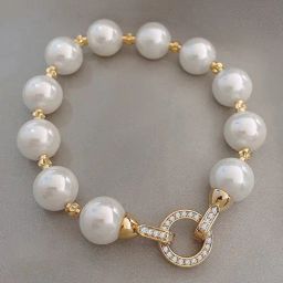 Peora Stylish White Gold Plating Beads Bracelets-image-28