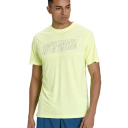 Puma Yellow Round Neck Polyester T-Shirt-image-17