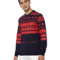 Allen Solly Navy Round Neck Sweatshirt-picture-15
