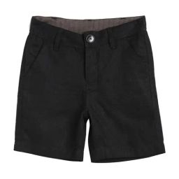Cherry Crumble By Nitt Hyman Kids Black Cotton Shorts-image-45
