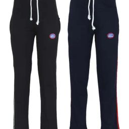 Vimal Jonney Kids Multicolor Mid Rise Trackpants - Pack of 2-picture-43