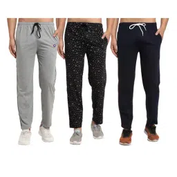 Vimal Jonney Multicolor Cotton Mid Rise Trackpants (Pack of 3)-image-46