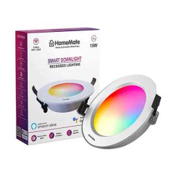 HomeMate 15W Smart Downlight Works with Google Assistant and Alexa (Multicolor)-image-97