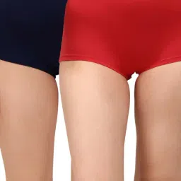 Soie Red & Navy Boy Shorts - Pack of 2-image-27