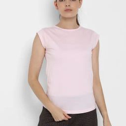 Appulse Light Pink Cotton Slim Fit T-Shirt-picture-28