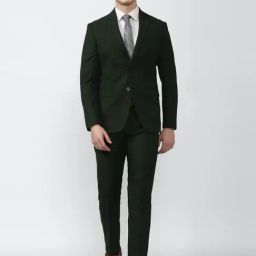 Peter England Elite Black Slim Fit Two Piece Suit-image-17