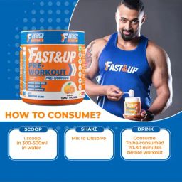 Fast&Up Pre-Post Intra Workout Supplement - Orange - 40 Servings image 5