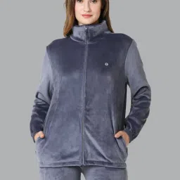 Van Heusen Grey High Neck Jacket-image-59
