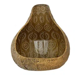 Tayhaa Gold Metal Abstract Candle Holder-image-19