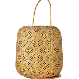 Tayhaa Gold Metal Abstract Candle Holder-image-50