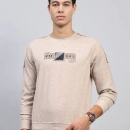 Monte Carlo Beige Regular Printed Sweatshirt-19