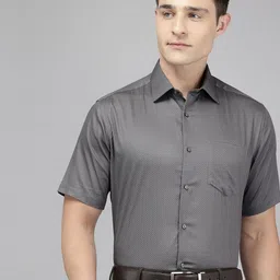 Van Heusen Pure Cotton Custom Fit Geometric Printed Formal Shirt-image-18