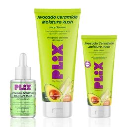 PLIX THE PLANT FIX Avocado Ceramide Moisture Rush Biphasic Serum, Juicy Cleanser & Fatty Cream Trio-15
