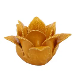 Tayhaa Yellow Ceramic Abstract Candle Holder-image-15