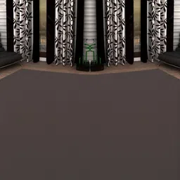 BELLA TRUE 213 cm (7 ft) Polyester Semi Transparent Door Curtain (Pack Of 4) (Floral, Black)-image-5