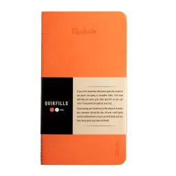 Pennline Quickfill Goal Notebook 65 Pages 19x10.5 cm Orange, Centre Saddle Stitched Binding (Set of 2), WP25430-24