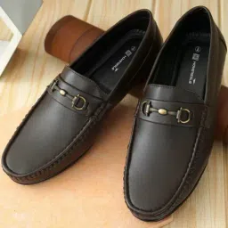 Hoversole Men's Clyde Cocoa Soft Loafers-image-91