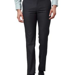 Raymond Blue Slim Fit Checks Trousers-image-34