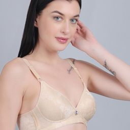 mod & shy Self Design Medium Coverage Lightly Padded T-shirt Bra - All Day Comfort image 4