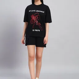 GRIFFEL Printed Oversized Pure Cotton Co-Ords-image-96