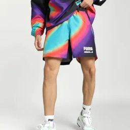 Puma Multicolored Regular Fit Shorts-image-1