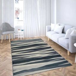 Presto Grey & Beige Polyester Washable Carpet-23