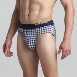Jack & Jones Multicolored Regular Fit Checks Briefs image 3