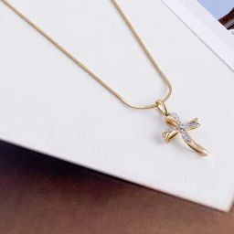 Holy Cross Gold and Diamond Pendant Mia by Tanishq-image-26