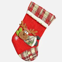 Little Surprise Box Christmas D¿cor Red Unisex Flying Deer Christmas Stocking-image-34