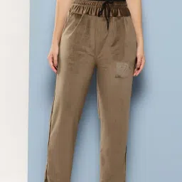 Aarika Brown Velvet Embellished Trackpants-image-54