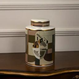Whispering Homes Vintage Ceramic Jar - Large-25