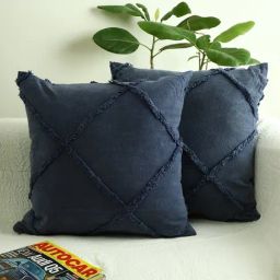Jamio Firati Blue Cotton Tufted Embroidery Cushion Cover - Set of 2-image-76