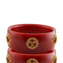 Vidhya Kangan Red Plastic Bangles-image-66