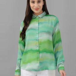Allen Solly Green Printed Shirt-image-69