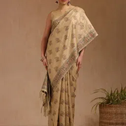 Soch Beige Other Woven Design Saree With Unstitched Blouse-picture-45