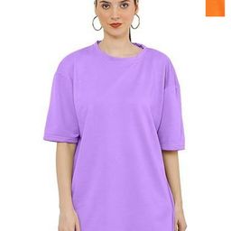 NOTWILD Women Pack Of 2 Solid Round Neck Cotton Oversized T-shirts-image-87