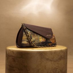 ZOUK Floral Printed Structured Sling Bag-9