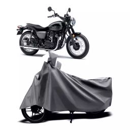 Auto Pearl Two Wheeler Cover with Bag for Yamaha W800, Silver-image-78