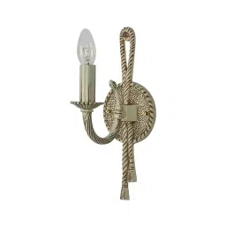 Fos Lighting Knotted Cast Distressed Single Light Candelabra Wall Lamp - Knot-AL-CreamAntq-WL1-picture-5