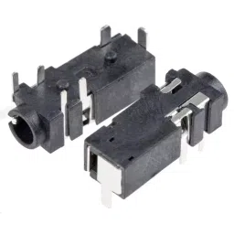 RS PRO Jack Connector 3.5 mm PCB Mount Composite Video Socket 4 Pole, 8051668-7