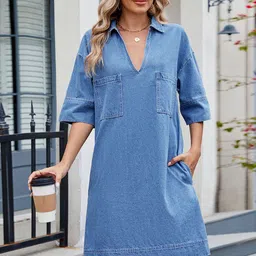 StyleCast Denim A-Line Dress-picture-16