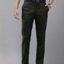 Park Avenue Men Tapered Fit Low-Rise Formal Trousers-image-62
