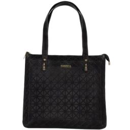Esbeda Black Textured Large Shoulder Handbag-image-17