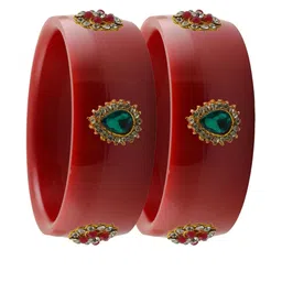 Vidhya Kangan Multi-Coloured Brass Bangles-image-89