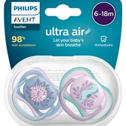 Avent SCF085/61 Soother Air Orthodontic Pacifiers Pack of 2 - Light Blue-26