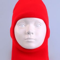 Pine Kids Solid Color Woollen Monkey Cap  - Red-image-79