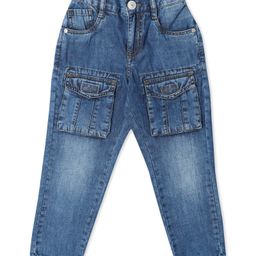 LEO Denim Mild Washed Cargo Jeans - Blue-image-83